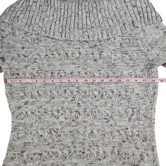 Db Established 1962 Textured Mulitcolor Flek Cowl Neck Sweater, Grey, Medium - Picture 8 of 10